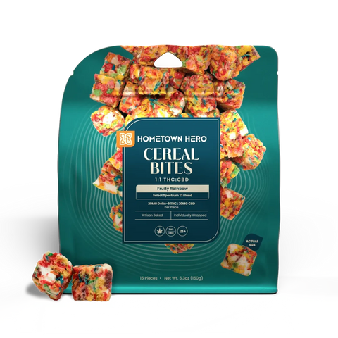 Hometown Hero | Cereal Bites - Fruity Rainbow | 20mg THC + 20mg CBD
