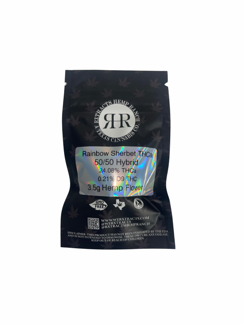 THCa Flower | Rainbow Sherbert | 3.5g | RxTract Indoor THCa Flower |