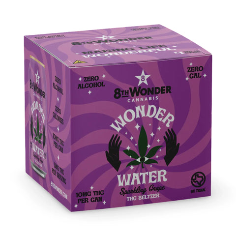 8th Wonder | Wonder Water Sparkling Grape | 10mg THC | 4-Pack