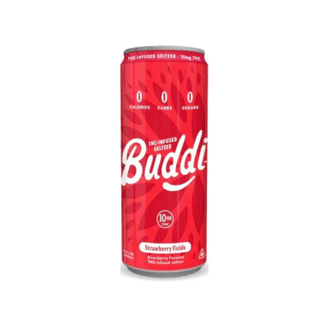 Buddi Seltzer Strawberry Fields | 10mg | Infused Beverage