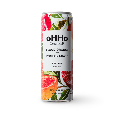 oHHo Seltzer | Blood Orange & Pomegranate | 15mg THC+CBD+CBG | Single Can