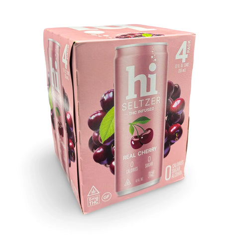 Hi Seltzer | Real Cherry | 5mg THC | 4-Pack