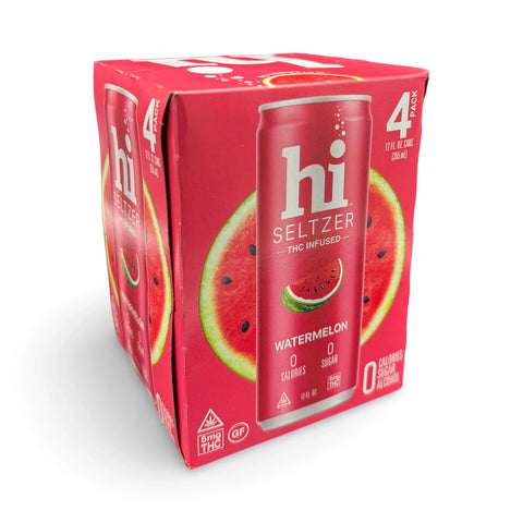 Hi Seltzer | Watermelon | 5mg THC | 4-Pack
