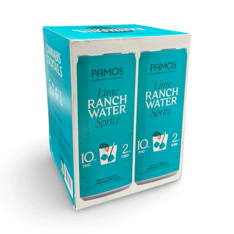 Pamos Ranch Water Spritz | 10mg THC + 2mg CBD | 4-Pack