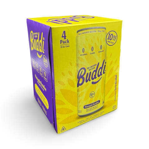 Buddi Seltzer | Pineapple Paradise | 10mg THC | 4-Pack