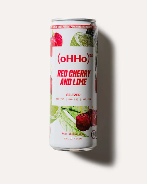 oHHo Seltzer | Red Cherry And Lime | 15mg CBD+CBG+THC