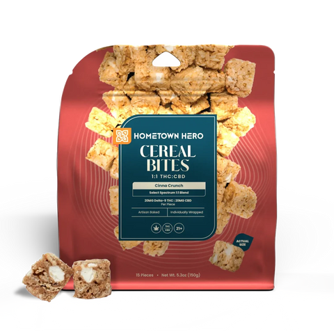Hometown Hero | Cereal Bites - Cinna Crunch | 20mg THC + 20mg CBD