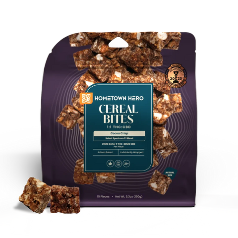 Hometown Hero | Cereal Bites - Cocoa Crisp | 20mg THC + 20mg CBD
