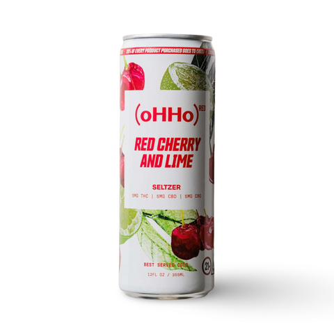 oHHo Seltzer | Red Cherry And Lime | 15mg CBD+CBG+THC