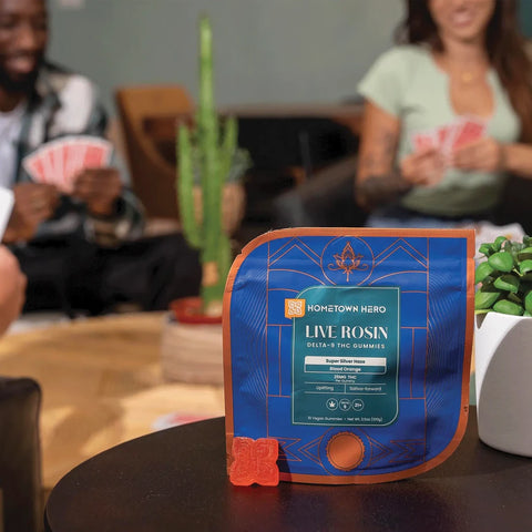 Hometown Hero | Live Rosin Gummies | Blood Orange Super Silver Haze | 250mg THC