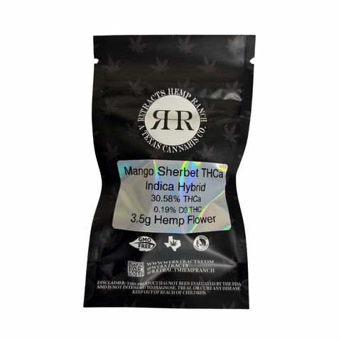 THCa Flower | Mango Sherbert | 3.5g | RxTracts Indoor THCa Flower |