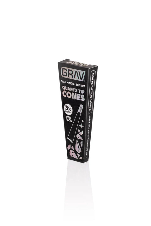 GRAV | Tall Kings Quartz Tip Cones | Black | 16-Pack POP Display — image 1
