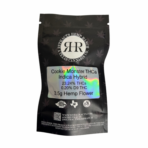 THCa Flower | Cookie Monster | 3.5g | RxTracts Indoor THCa Flower |