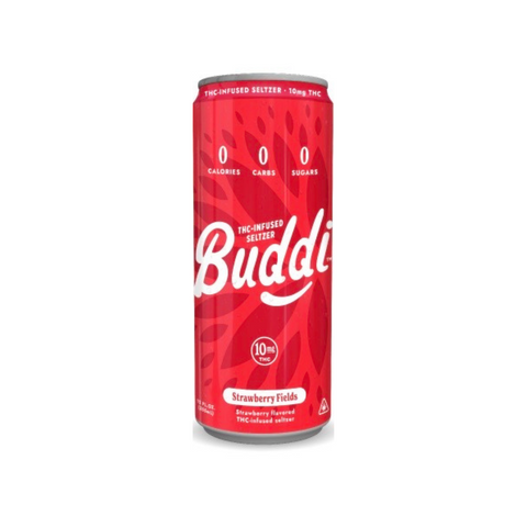 Buddi Seltzer Strawberry Fields | 10mg |  Infused Beverage