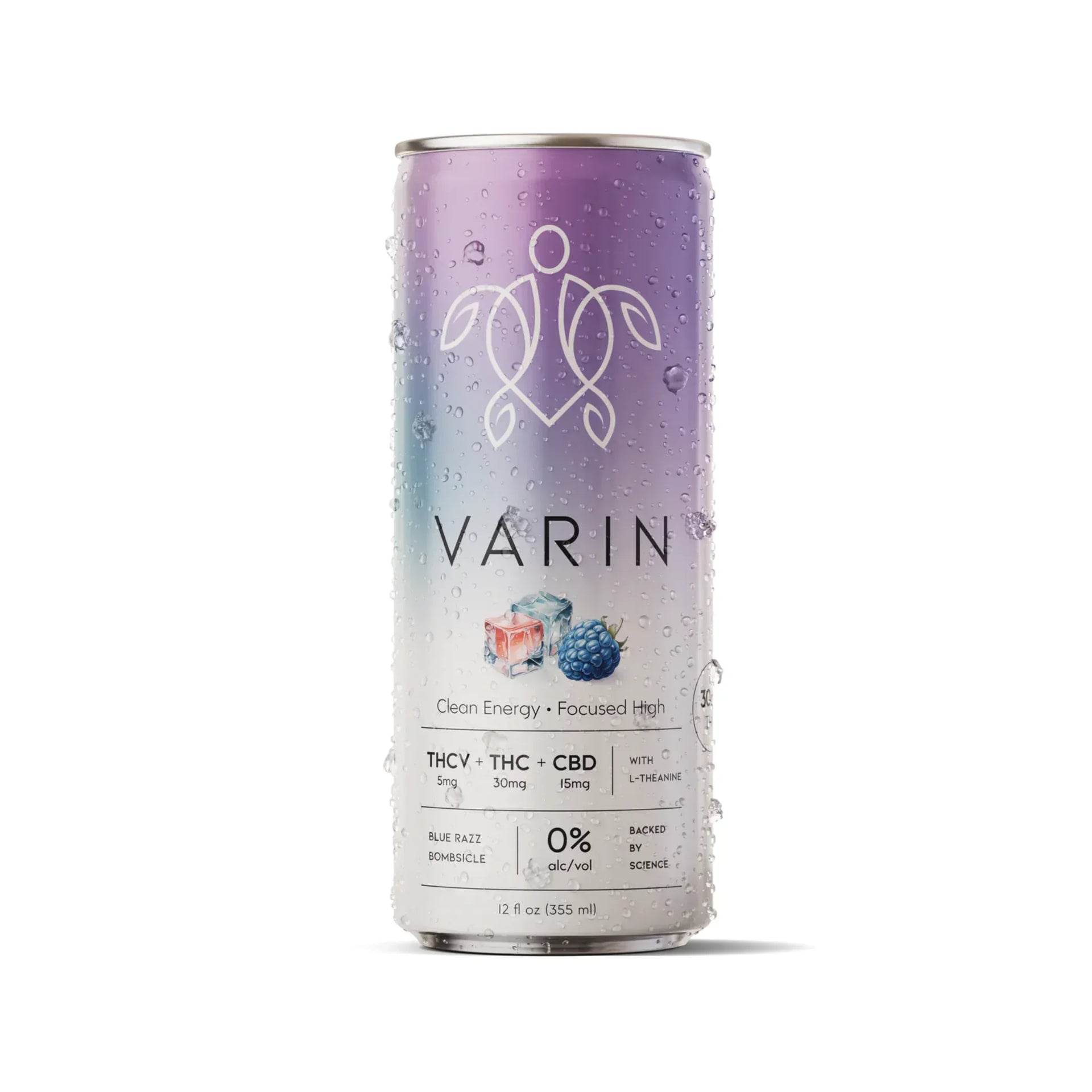 Varin Seltzer | Blue Razz Bombsicle | 16mg | THC+THCv+CBD | Single Can