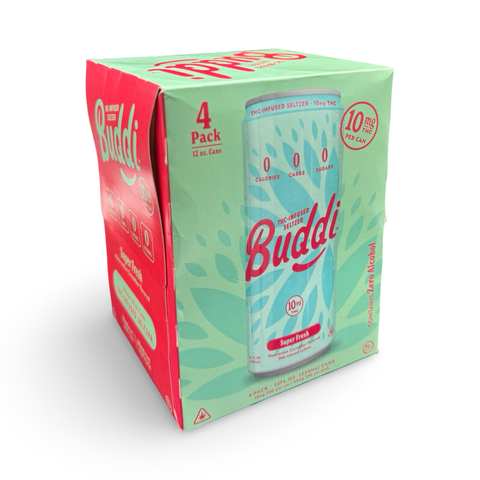 Buddi Seltzer | Super Fresh | 10mg THC | 4-Pack