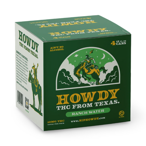 Howdy Seltzer | Ranch Water | 5mg THC | 4-Pack