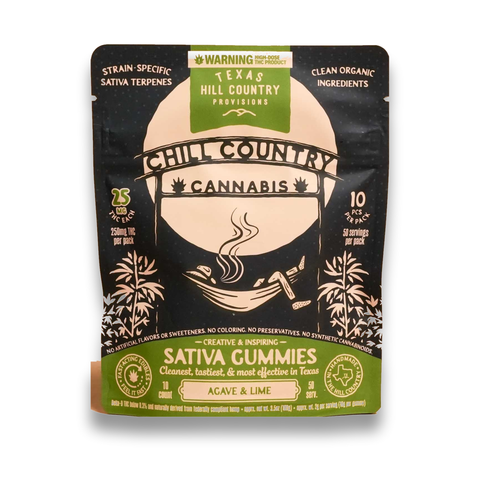 Chill Country Cannabis Sativa Gummies — Agave & Lime 10ct