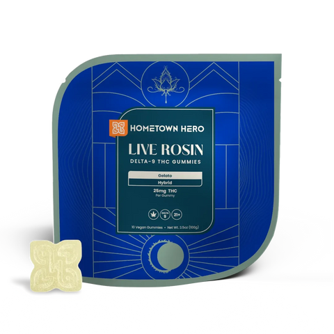 Hometown Hero | Live Rosin Gummies | Gelato | 250mg THC