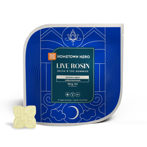 Hometown Hero | Live Rosin Gummies | Northern Lights | 250mg THC