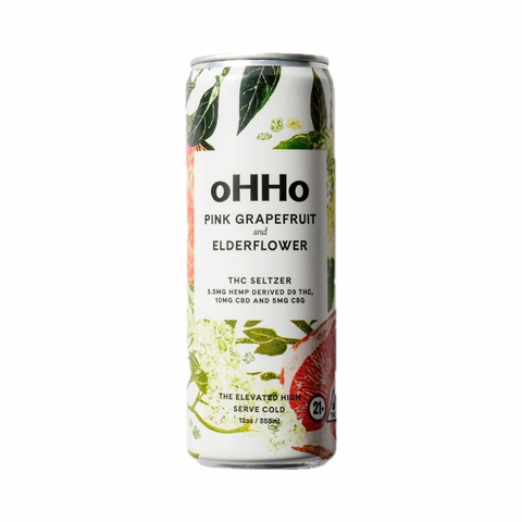 oHHo Seltzer Grapefruit Elderflower | 3.5mg THC + 5mg CBG + 10mg CBD |