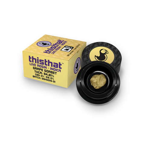 thisthat | THCa Live Rosin Dabs | Grape Sorbet | 1G Indica — image 1